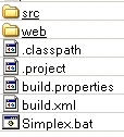 Ordnerstruktur der Simplex-Applikation