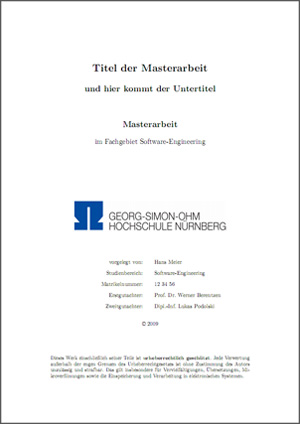 Latex Master Thesis Deckblatt Chemie