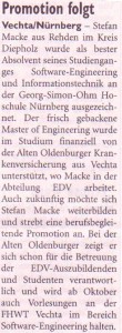 M.Eng. Stefan Macke Oldenburgische Volkszeitung 05.08.2010