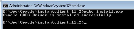 Connect to Oracle via ODBC using the InstantClient (installing the ODBC driver)