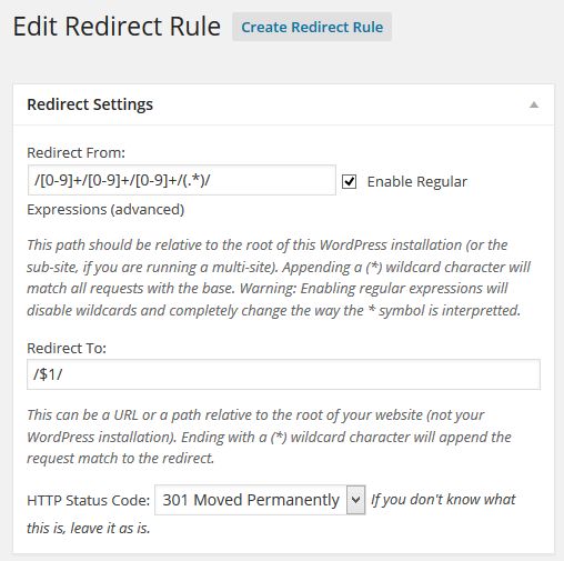 Edit Redirect Rules with Safe Redirect Manager