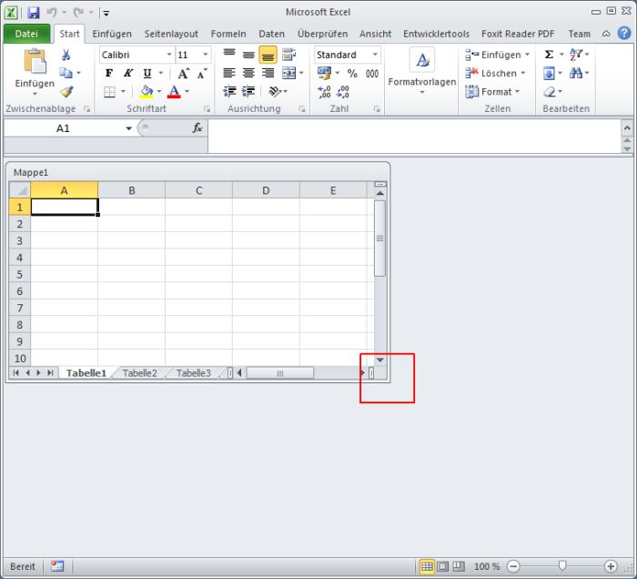 Excel-Arbeitsmappe lässt sich nicht vergrößern oder verkleinern