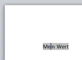 Microsoft Word: Eingefügtes Feld im Text